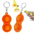 Best Selling Silicone anti stress relief Sensory Simple Dimple Fidget keychain Toy